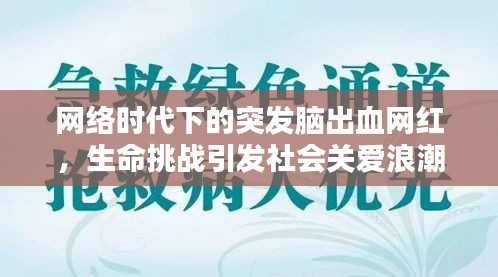 网络时代下的突发脑出血网红，生命挑战引发社会关爱浪潮
