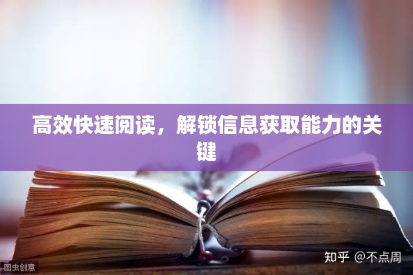 高效快速阅读，解锁信息获取能力的关键