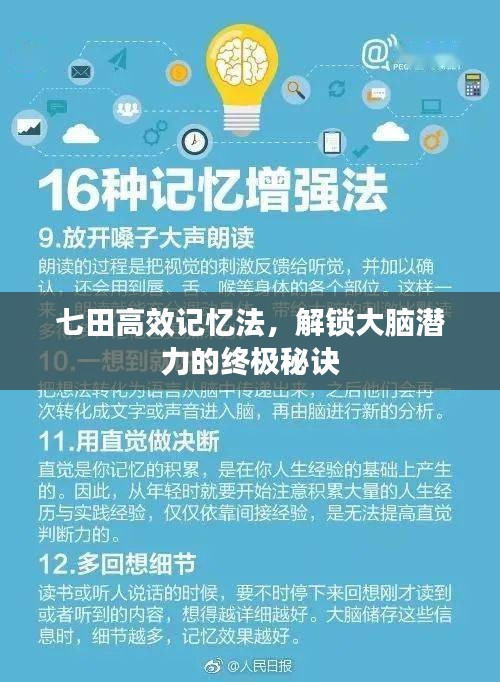 七田高效记忆法，解锁大脑潜力的终极秘诀