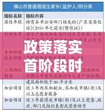 政策落实首阶段时间节点及其深远影响力分析