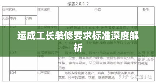 运成工长装修要求标准深度解析