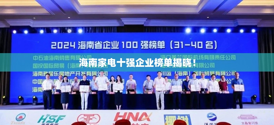海南家电十强企业榜单揭晓！
