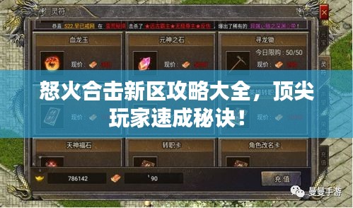 怒火合击新区攻略大全，顶尖玩家速成秘诀！