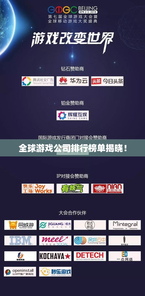 全球游戏公司排行榜单揭晓！