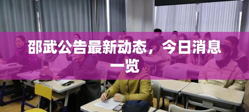 邵武公告最新动态，今日消息一览