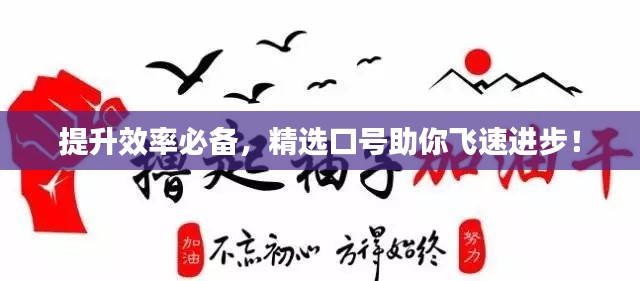 提升效率必备，精选口号助你飞速进步！