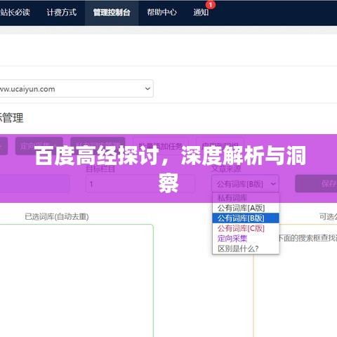 百度高经探讨，深度解析与洞察