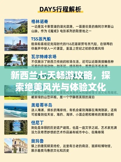 新西兰七天畅游攻略，探索绝美风光与体验文化之旅！