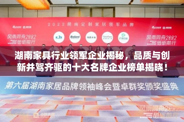 湖南家具行业领军企业揭秘，品质与创新并驾齐驱的十大名牌企业榜单揭晓！