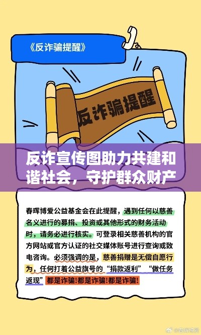 反诈宣传图助力共建和谐社会，守护群众财产安全安全防线不容松懈！