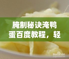 腌制秘诀淹鸭蛋百度教程，轻松掌握美味秘诀！